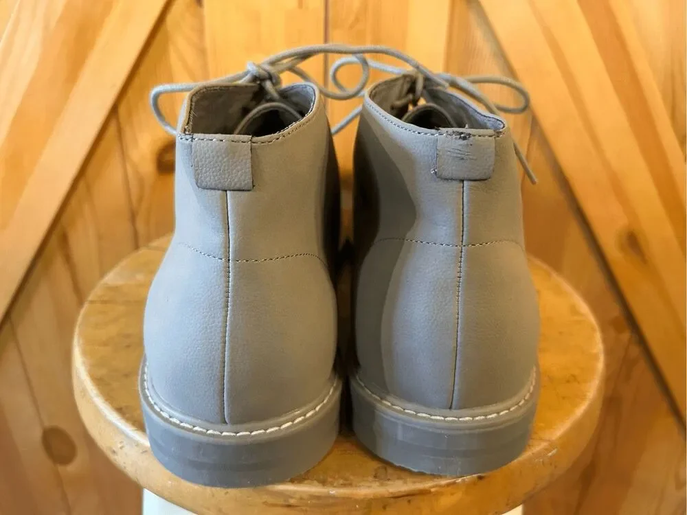 Unlisted by Kenneth Cole Men's Gray Leather Peyton Chukka Boot Size 13
